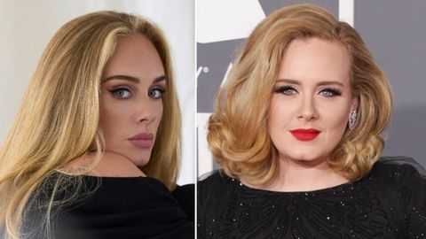 Adele vor und nach ihrer Diät - Die Sängerin soll über 45 Kilo abgenommen haben