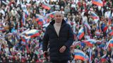Putin im voll besetzten Lushniki-Stadion