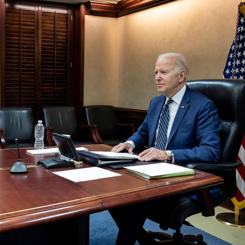 Joe Biden, Präsident der USA, spricht mit Xi Jinping, Präsident von China
