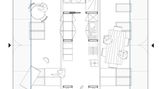 Der Grundriss zeigt das quadratische Format des Tiny Houses.
