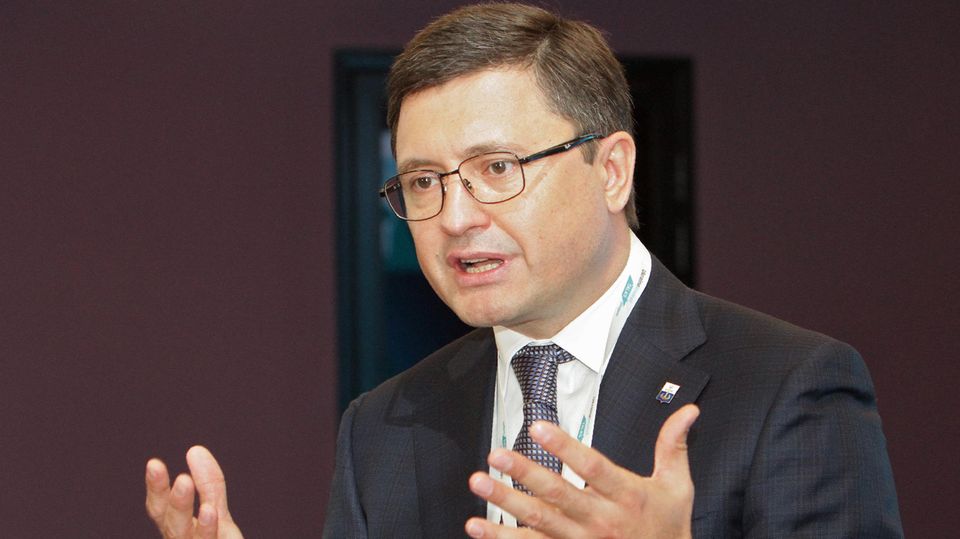 Wadym Bojtschenko, Bürgermeister von Mariupol, auf einer Veranstaltung im Mai 2021