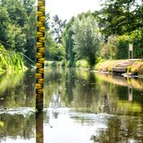 Pegel im Niedrigwasser