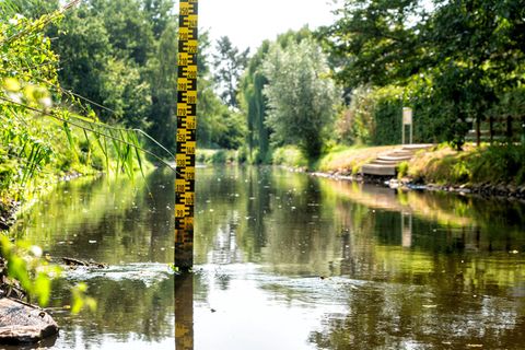 Pegel im Niedrigwasser