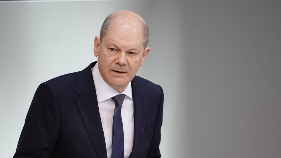 Chancellor Olaf Scholz (SPD), speaks in the general debate in the plenary session of the Bundestag