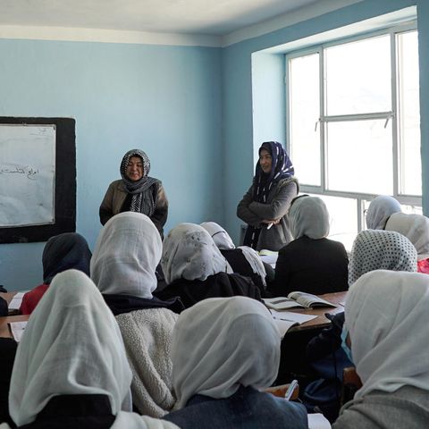 Eine Schulklasse im afghanischen Bamyan