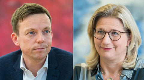 Tobias Hans (CDU, links) und Anke Rehlinger (SPD).