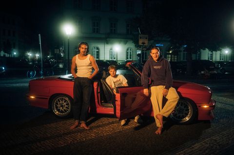Das Künstlerkollektiv 01099: Zacharias, Gustav, Paul (v.l.n.r.)