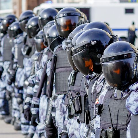 Nationalgarde: Eine Omon-Einheit bei einem Einsatz gegen Anti-Kriegs-Demonstrationen in Moskau
