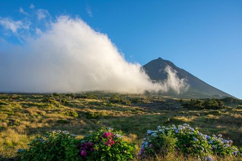 Vulkan auf einer Azoren-Insel