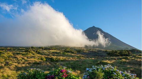 Vulkan auf einer Azoren-Insel