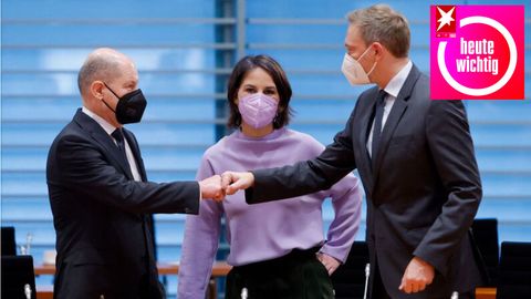 Scholz, Baerbock und Lindner