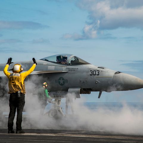 Boeing EA-18G Growler Kampfflugzeug mit Fluglotse