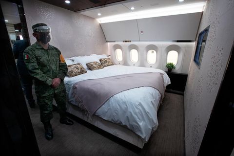 Schlafzimmer des ehemaligen Präsidentenflugzeuges