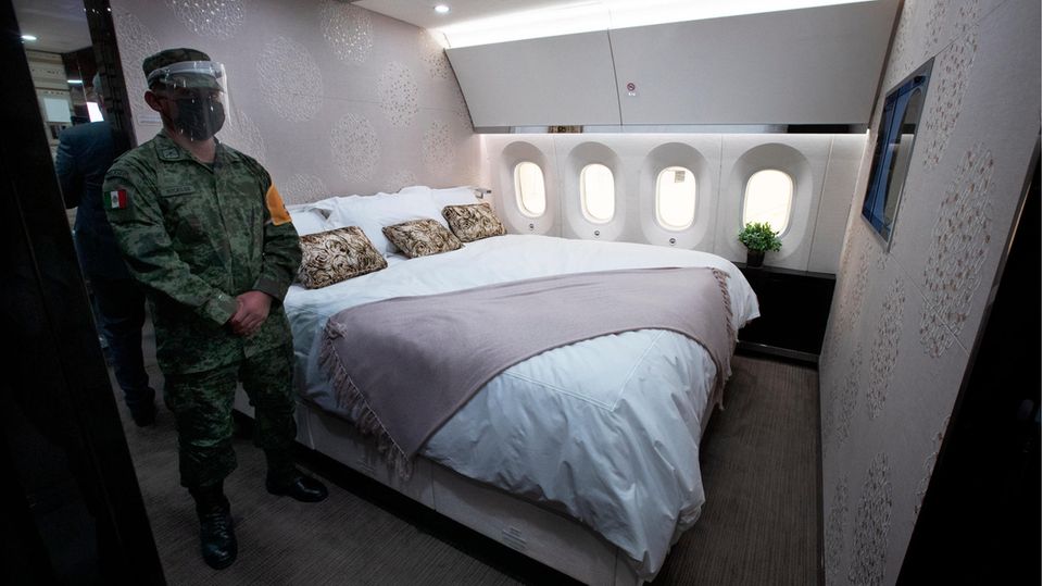 Schlafzimmer des ehemaligen Präsidentenflugzeuges