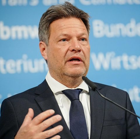 Robert Habeck bei einer Pressekonferenz