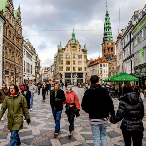Die Einkaufstraße Strøget in Kopenhagen