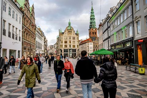 Die Einkaufstraße Strøget in Kopenhagen