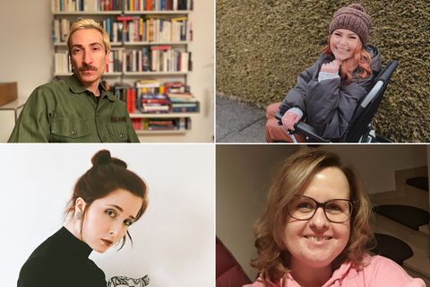 Collage mit Fotos von Altan Eskin, Michelle Schindlmeier, Luisa L' Audace und Michaela Nie