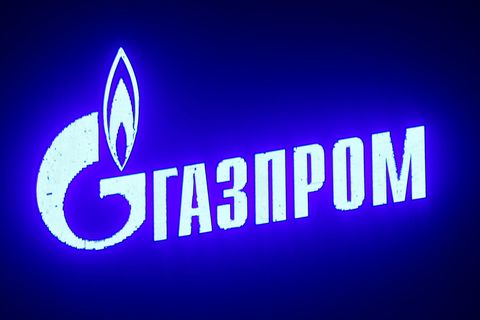 Logo des russischen Staatskonzerns Gazprom