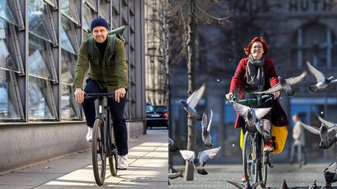 Jan Rosenkranz und Tina Kaiser auf ihren E-Bikes