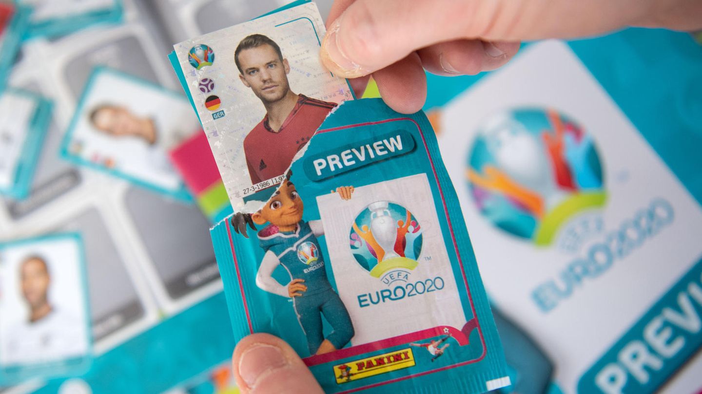 Manuel Neuer als Panini-Bild für die EM 2020, die bekanntermaßen ein Jahr später stattfand