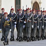 Hier marschiert die Garde des österreichischen Bundesheers