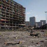 Dias zerstörte Einkaufszentrum Retroville in Kiew