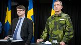 Pressekonferenz schwedischer Militärleiter