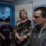 Natalja Korinskaja und Alexander Matsurow haben in einem Schutzbunker Zuflucht gesucht