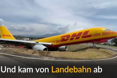 Costa Rica: Notlandung missglückt: DHL-Frachtflugzeug zerbricht in zwei Teile