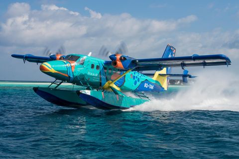 Trans Maldivian Airways (TMA) in Trigger-Fish-Sonderbemalung