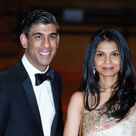 Großbritanniens Finanzminister Rishi Sunak mit seiner Frau Akshata Murthy