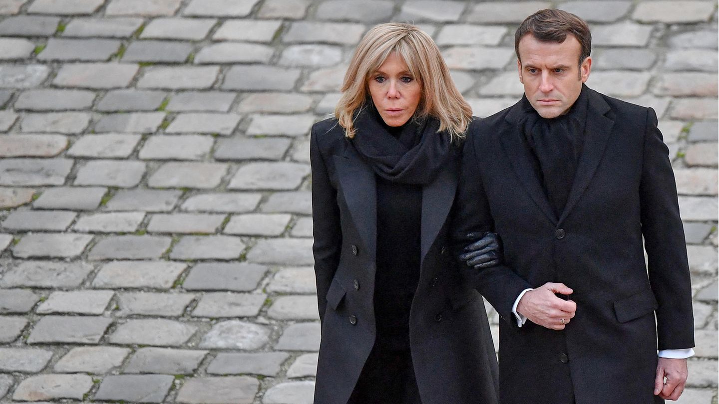 Sehr präsidial: Das Power-Couple im abgestimmten Partner-Look.