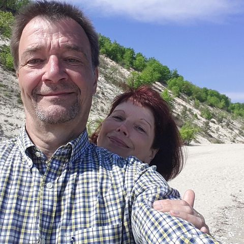 Karl-Heinz und Karin Rohde im Urlaub am Strand von Usedom