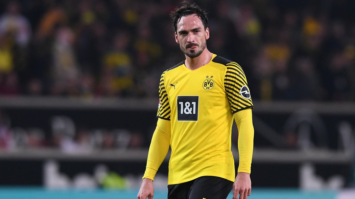 Der Fußballer Mats Hummels auf dem Spielfeld
