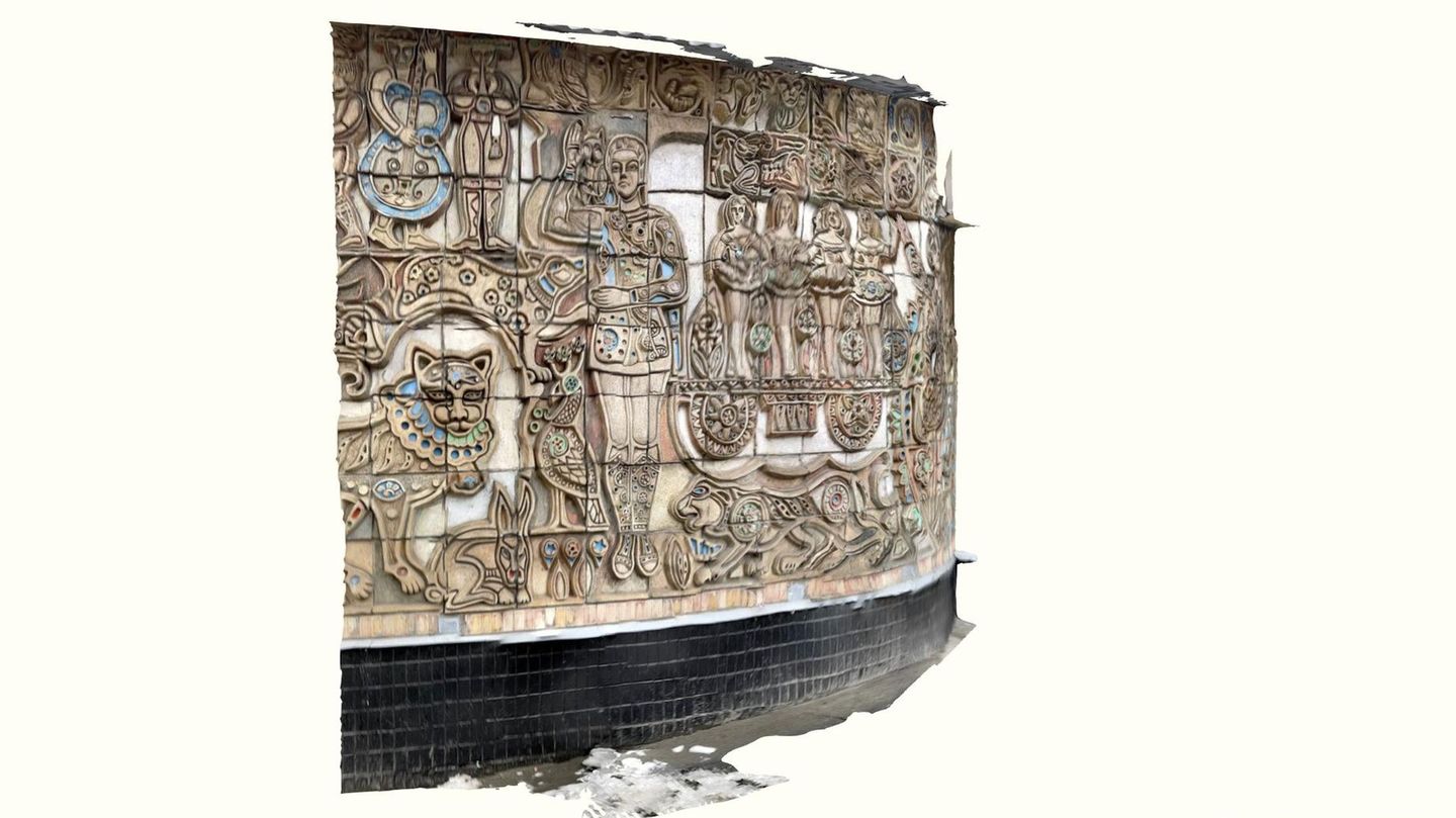 Ein Mosaik in der Ukraine. Mit der App ist das gescannte Kunstwerk zumindest digital dauerhaft erhalten.