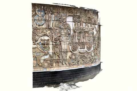 Ein Mosaik in der Ukraine. Mit der App ist das gescannte Kunstwerk zumindest digital dauerhaft erhalten.
