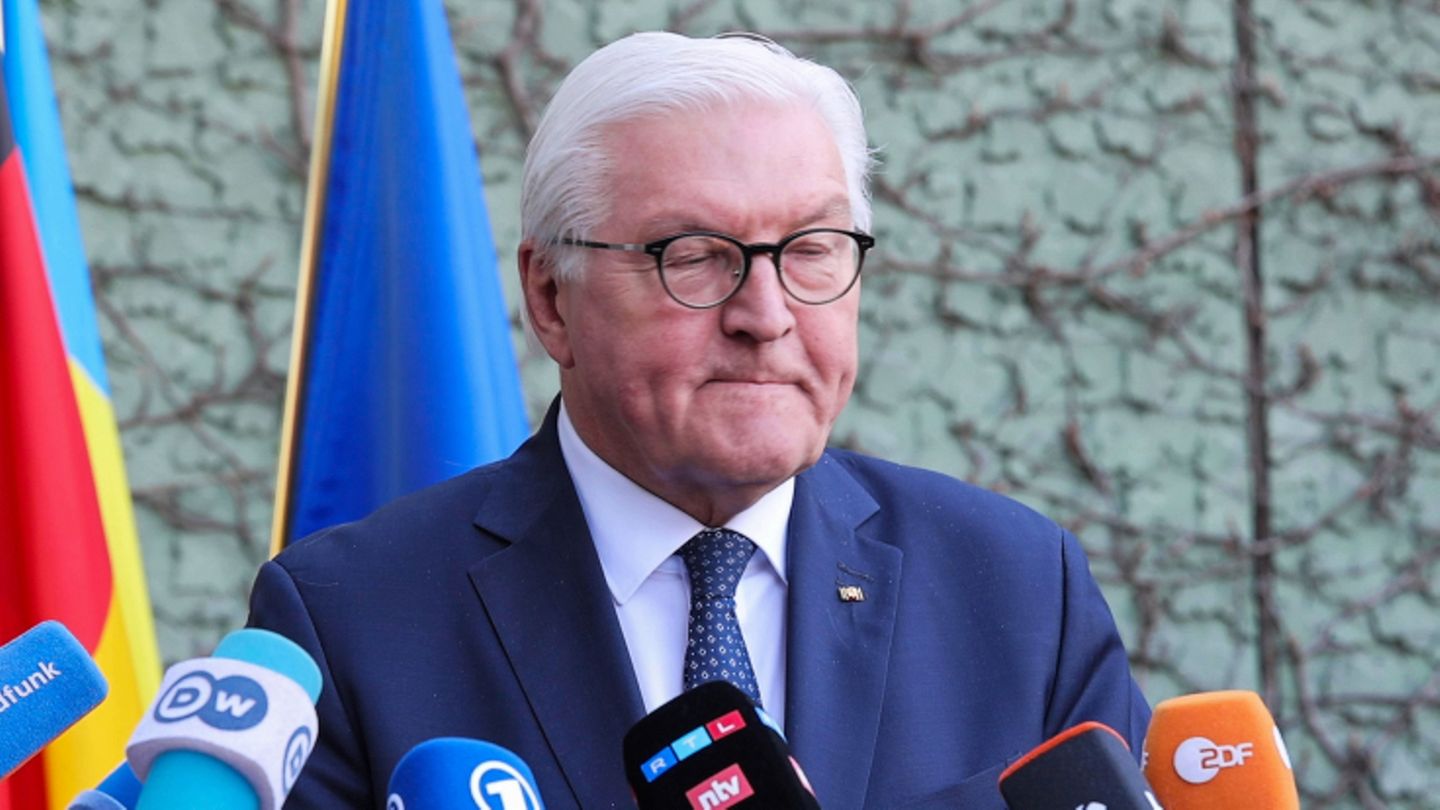 Bundespräsident Frank-Walter Steinmeier gibt eine Erklärung zur Reiseabsage nach Kiew