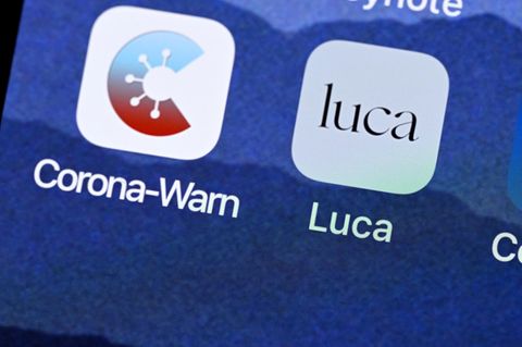 Luca-App auf einem Smartphone-Bildschirm