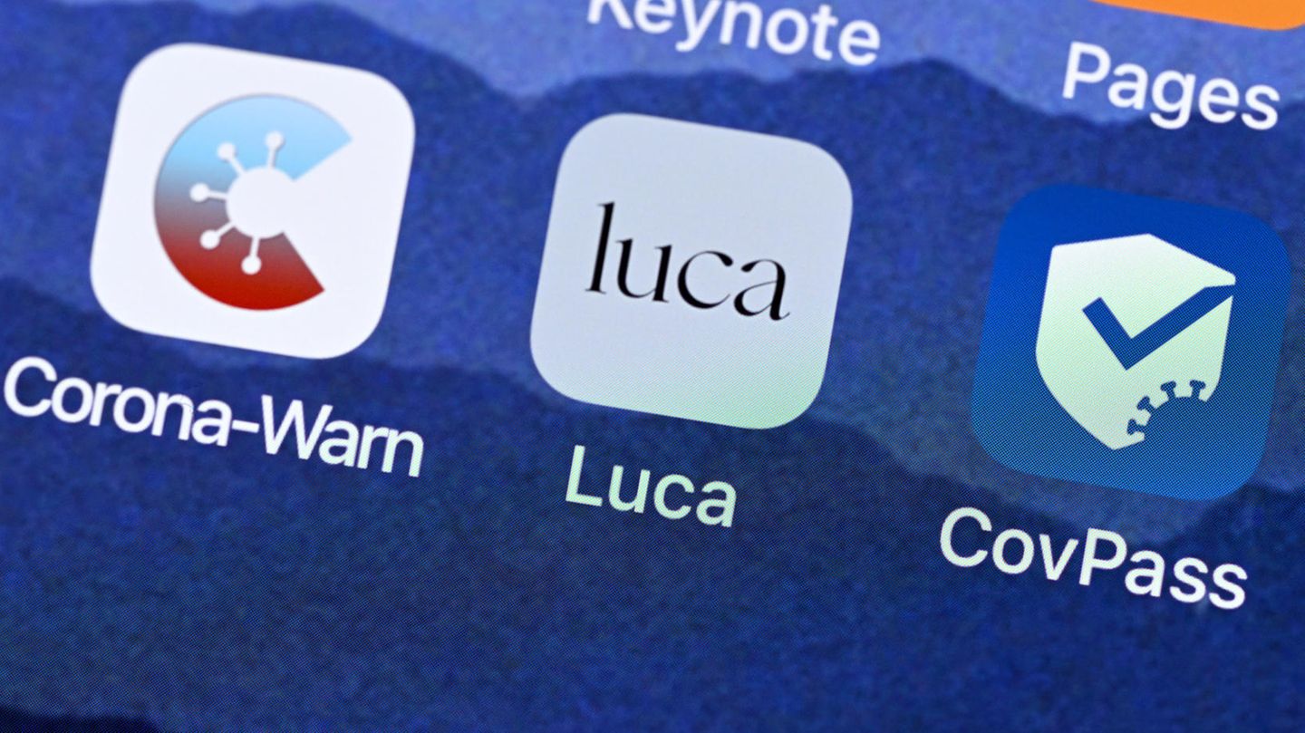 Luca-App auf einem Smartphone-Bildschirm Luca-App auf einem Smartphone-Bildschirm
