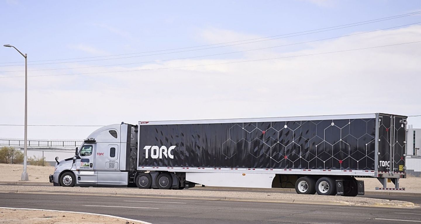 Autonom fahrender Freightliner Cascadia