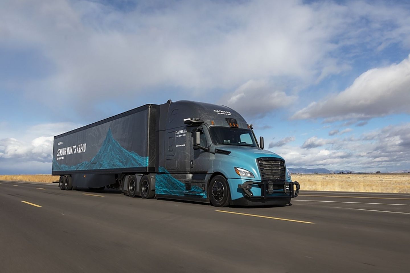 Autonom fahrender Freightliner Cascadia