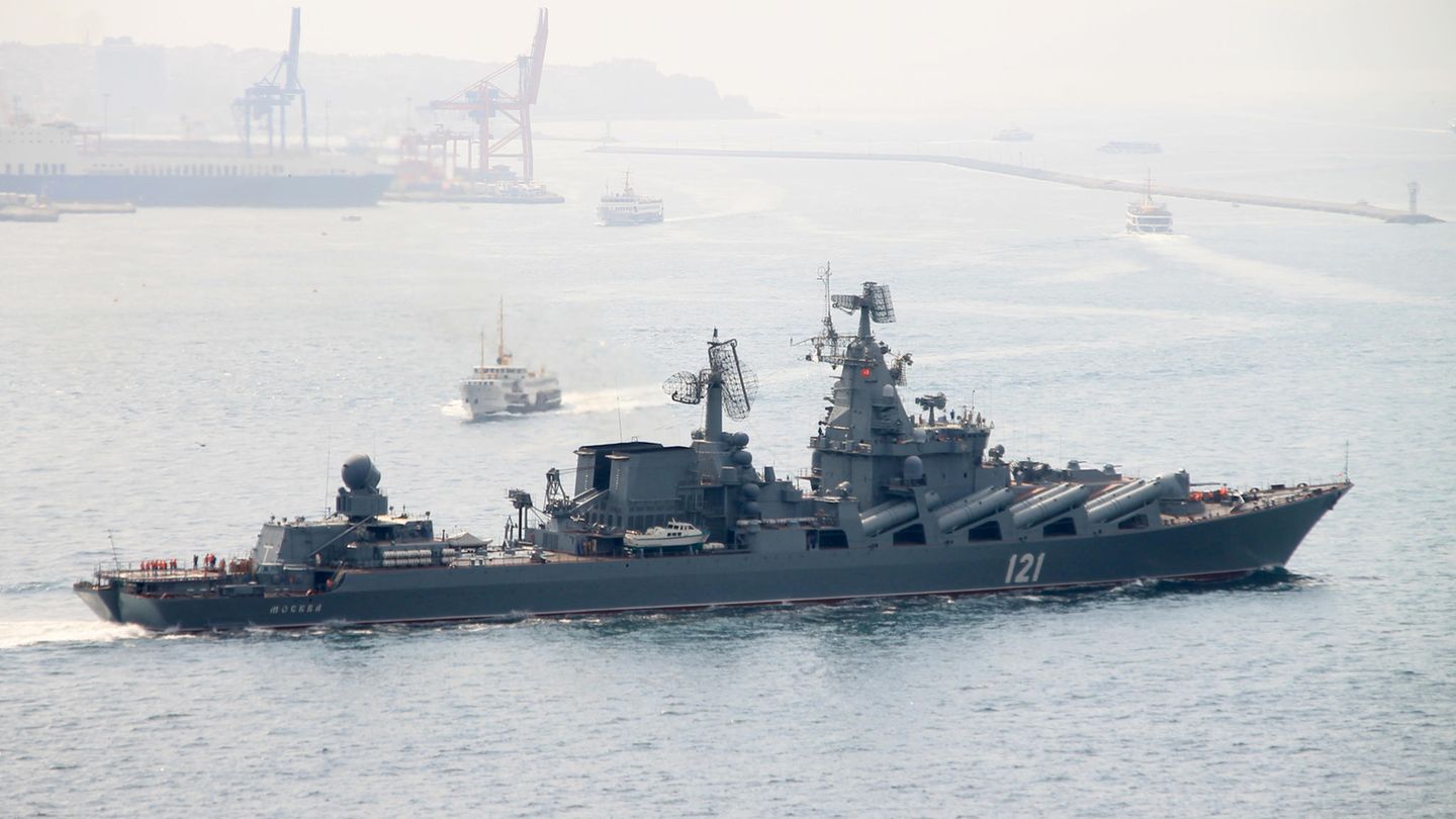 Der russische Kreuzer "Moskwa". Das Schiff ist im Ukraine-Krieg gesunken.