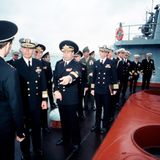 US-Offiziere auf Besuch auf der "Moskwa"