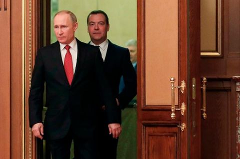 Wladimir Putin und Dmitri Medwedew