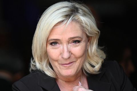 Marine Le Pen bei einem Wahlkampfauftritt in Lauris