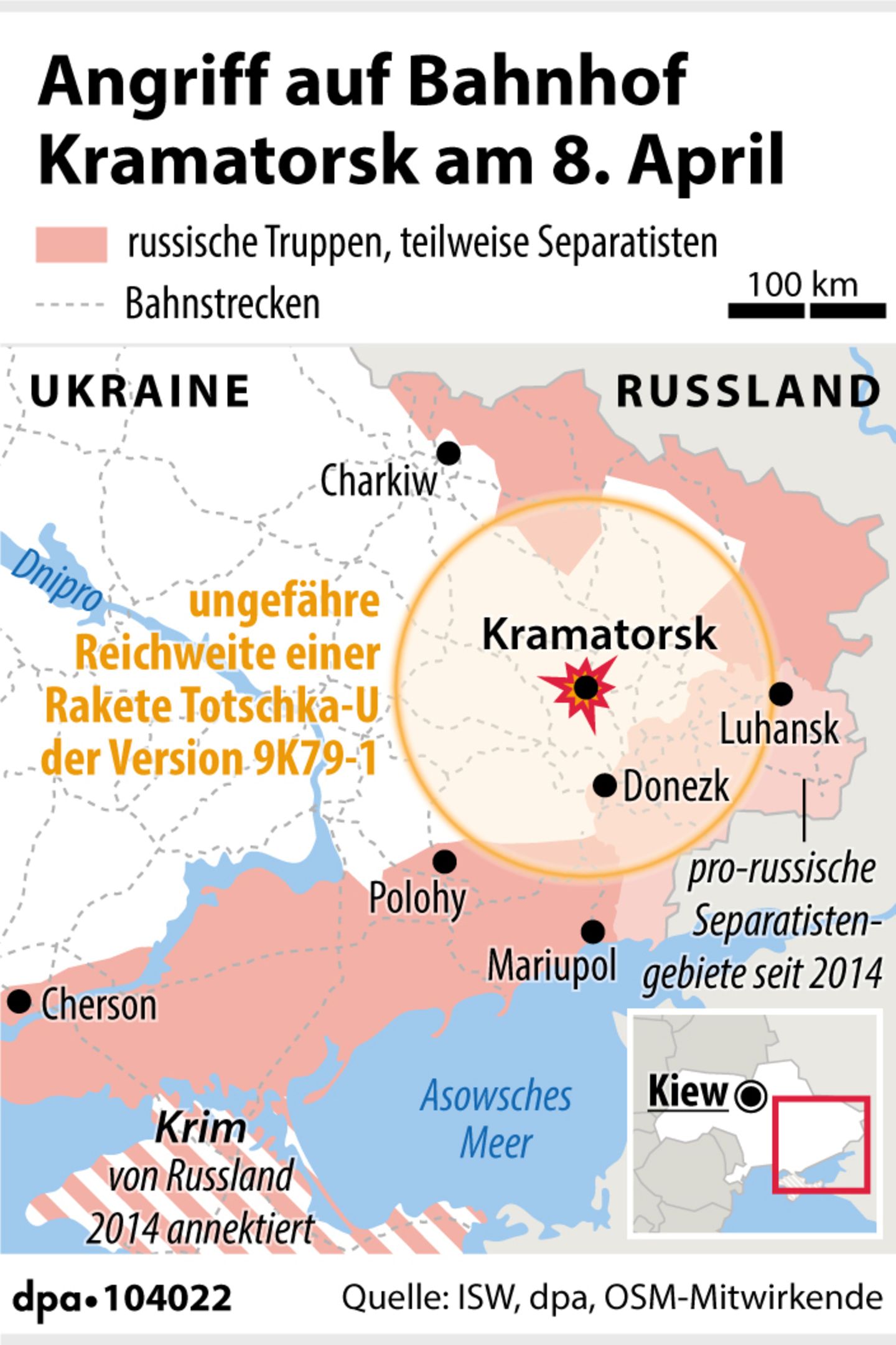 Angriff auf Bahnhof Kramatorsk