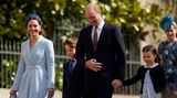Royal-News: Mit George und Charlotte: Herzogin Kate und Prinz William treffen beim Ostergottesdienst ein