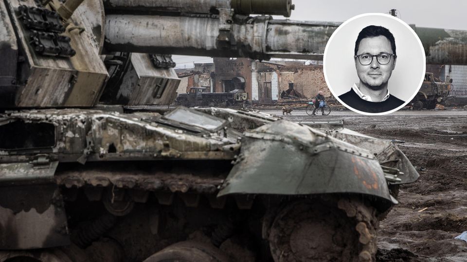 Ein Panzer in der Ukraine