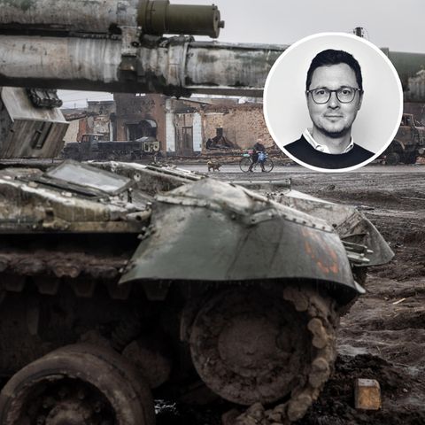 Ein Panzer in der Ukraine